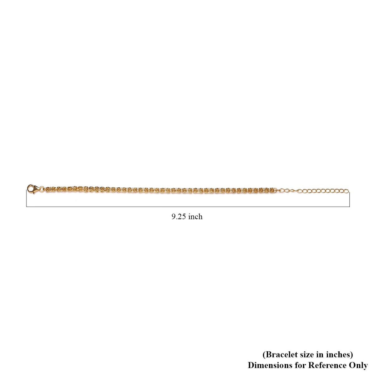 Artisan Crafted Vermeil Yellow Gold Over Sterling Silver Byzantine Bracelet (7.25-9.25In) and Necklace 18-20Inches 26 Grams image number 6