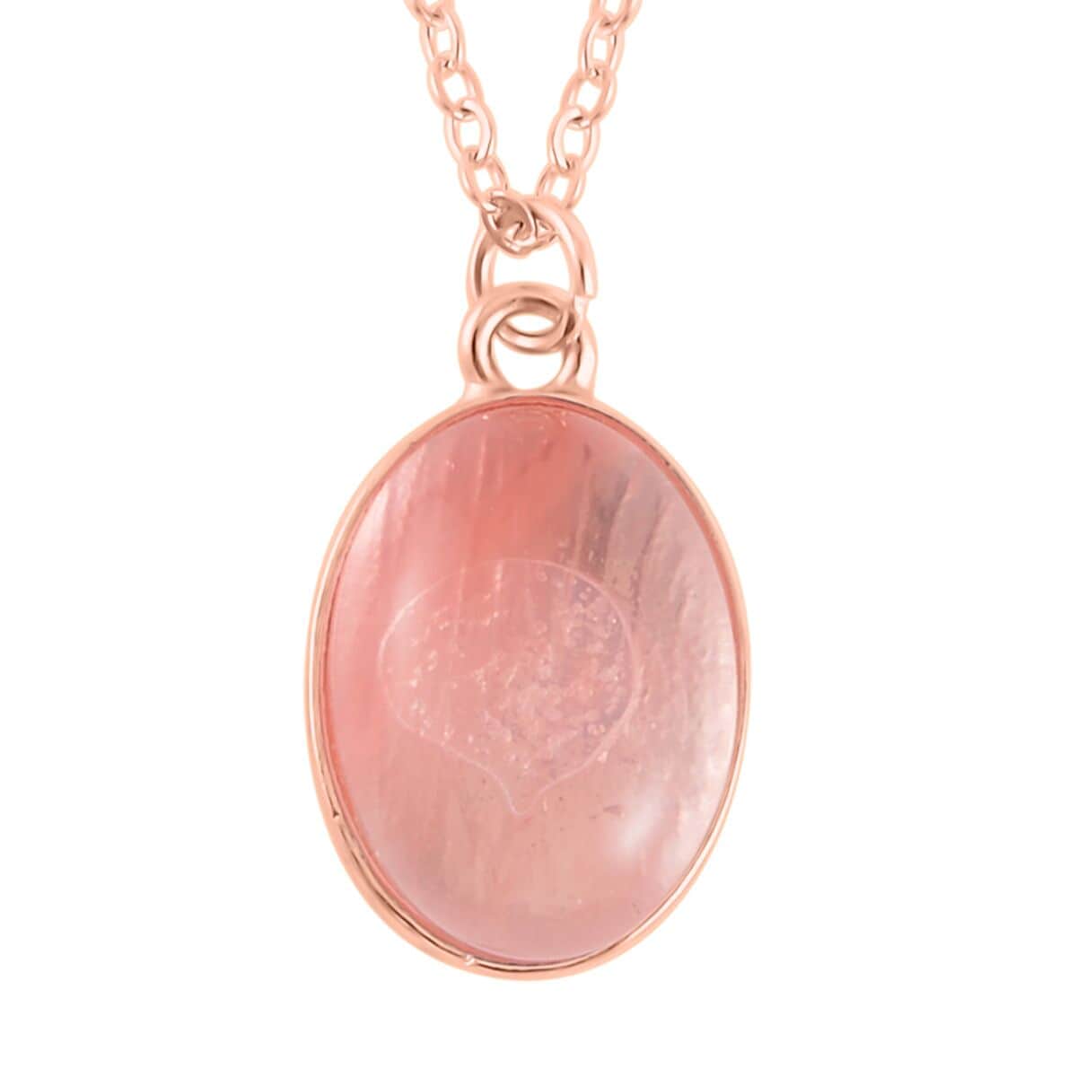 Cherry Quartz Bracelet (7.5-9.5In), Stud Earrings, Ring (Size 8.0) and Pendant Necklace 18 Inches in Rosetone 110.00 ctw image number 5