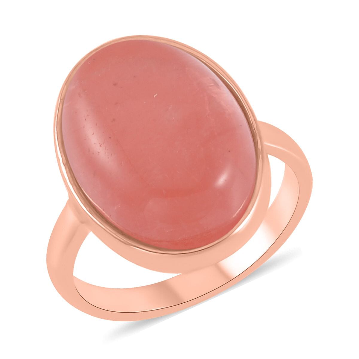 Cherry Quartz Bracelet (7.5-9.5In), Stud Earrings, Ring (Size 9.0) and Pendant Necklace 18 Inches in Rosetone 110.00 ctw