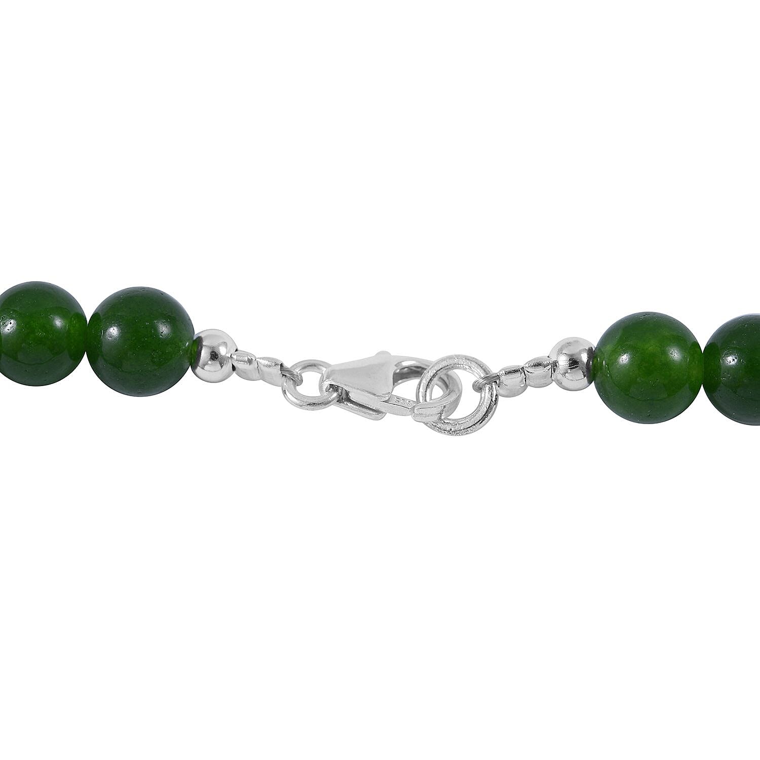 Verde Onyx Pendant with Beaded Necklace 18 Inches in Platinum Over Sterling Silver 156.50 ctw