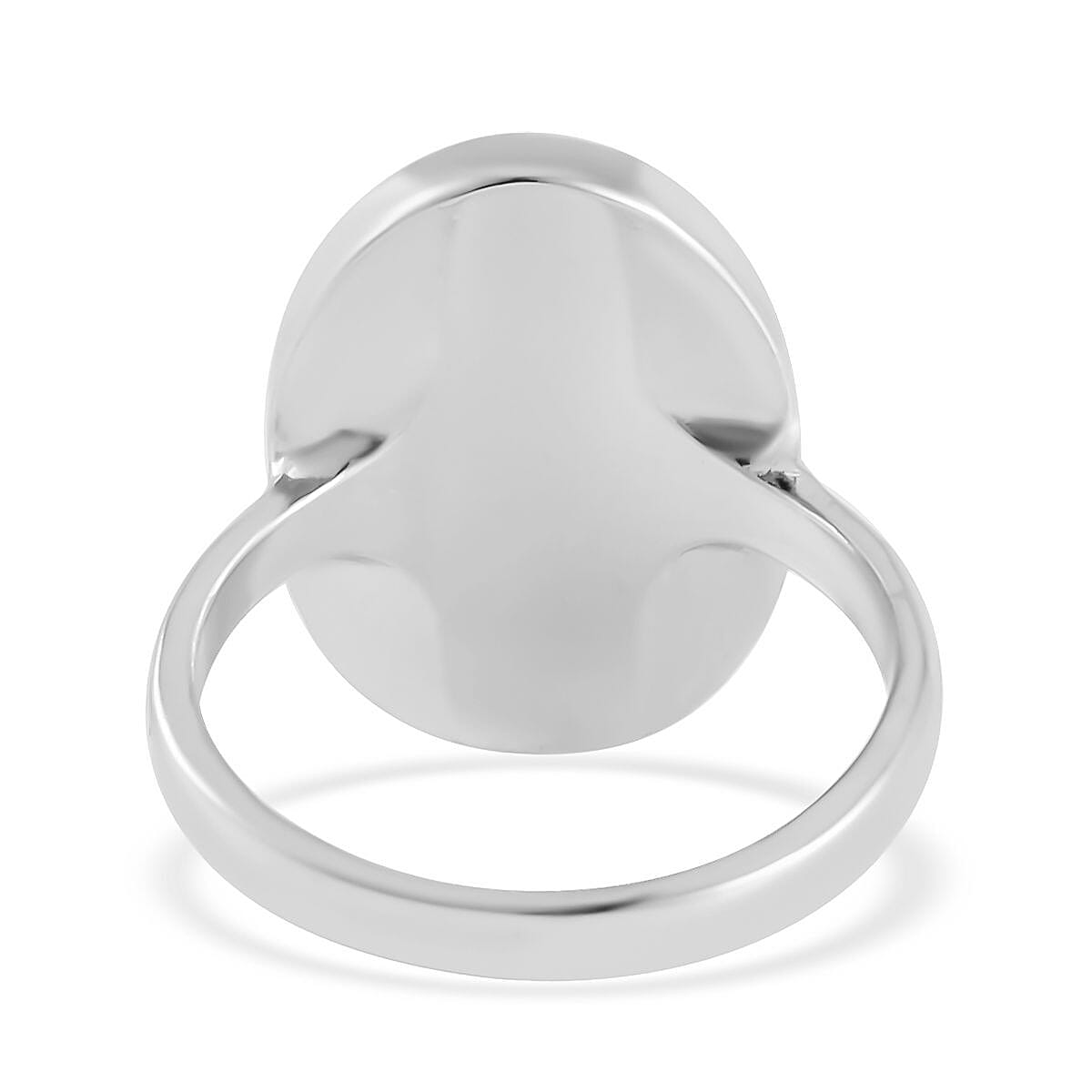 Picture Jasper Bracelet (7.5-9.5In), Stud Earrings, Ring (Size 10.0) and Pendant Necklace 18 Inches in Silvertone 110.00 ctw image number 4