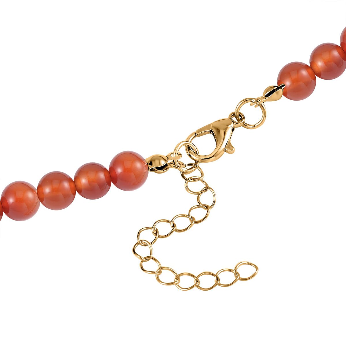 Red Agate Drop Earrings and Beaded Necklace 18-20 Inches in Goldtone 298.00 ctw image number 4