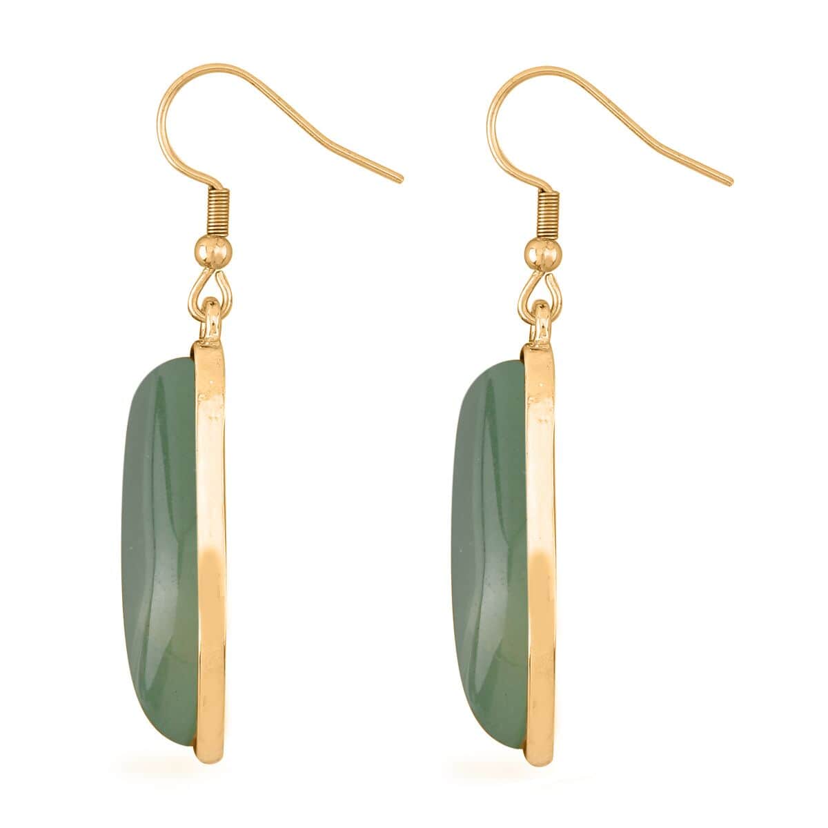 Green Aventurine Drop Earrings and Beaded Necklace 18-20 Inches in Goldtone 298.00 ctw image number 6