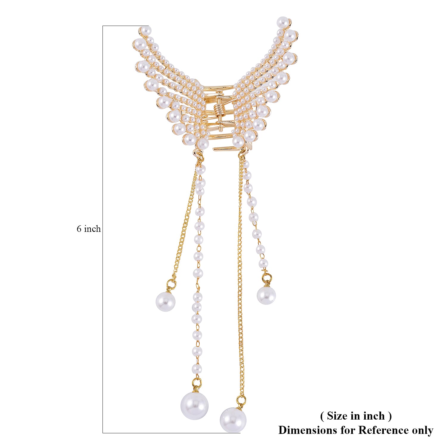 Set of 2 Resin Simulated Pearl and Austrian Crystal Hair Pin in Goldtone, Fancy Hair Pins for Women in Wedding