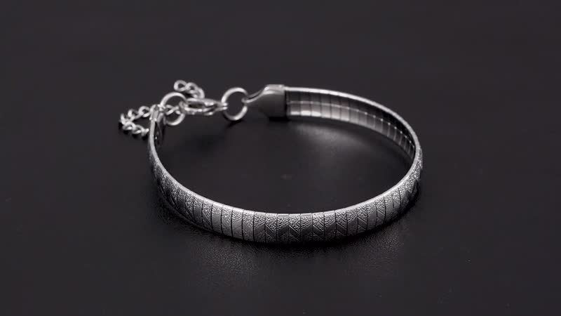 Omega Textured Zig-Zag Chain Necklace 20-22 Inches, Bracelet (7.50-9.50In) and Earrings in Stainless Steel, Durable Jewelry Set, Birthday Gift For Her