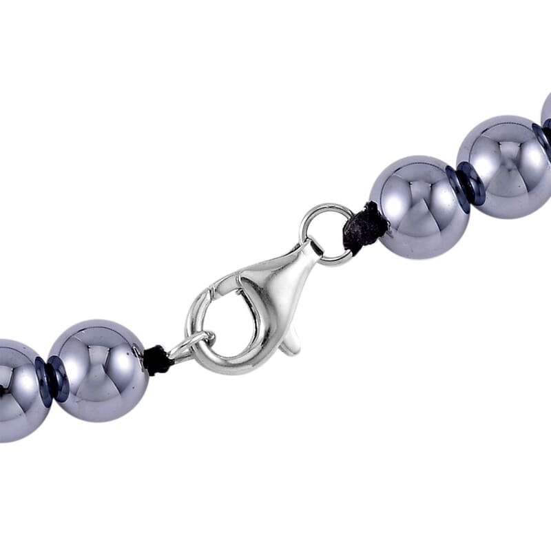 Terahertz 391.10 ctw Beaded Stretch Bracelet and Dragon Pendant Necklace (21 Inches) in Sterling Silver