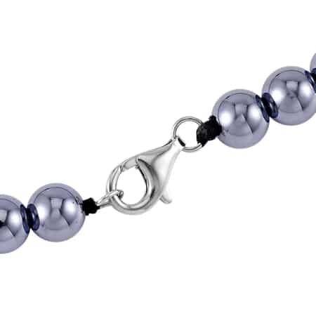 Terahertz Stone Bracelet with Love Lock Sterling Silver Charm
