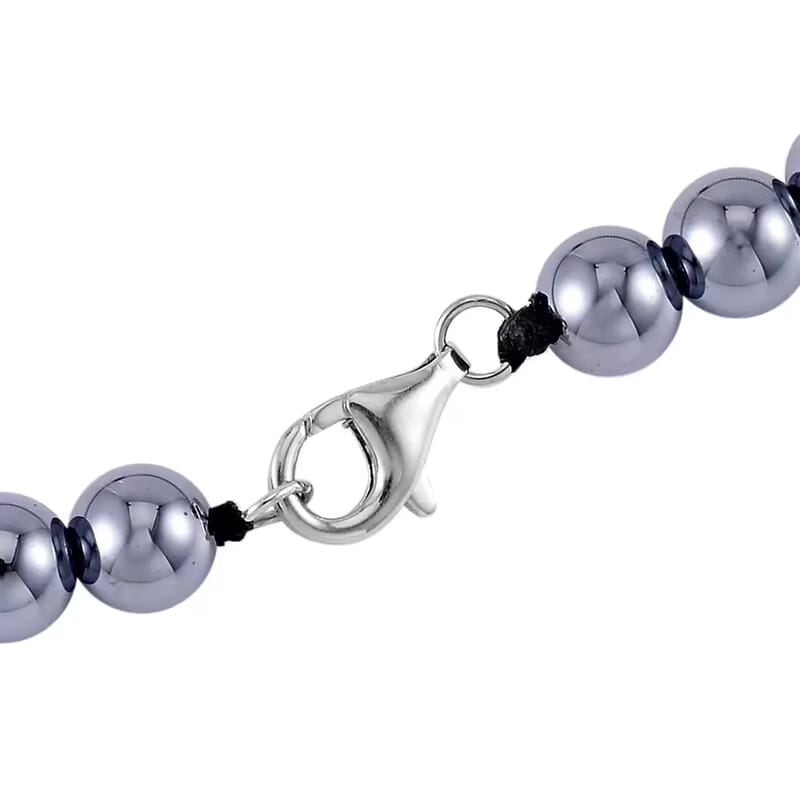 Terahertz 391.10 ctw Beaded Stretch Bracelet and Dragon Pendant Necklace (21 Inches) in Sterling Silver