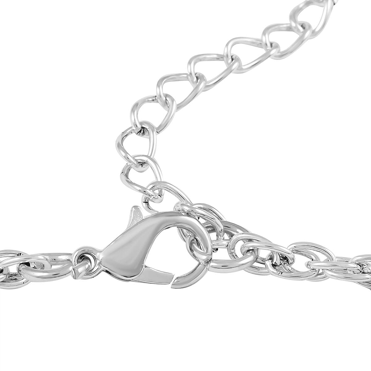 Howlite Dangle Earrings, Cuff Bracelet (7.5 In) and Necklace (26 Inches) in Stainless Steel 93.00 ctw , Tarnish-Free, Waterproof, Sweat Proof Jewelry image number 3