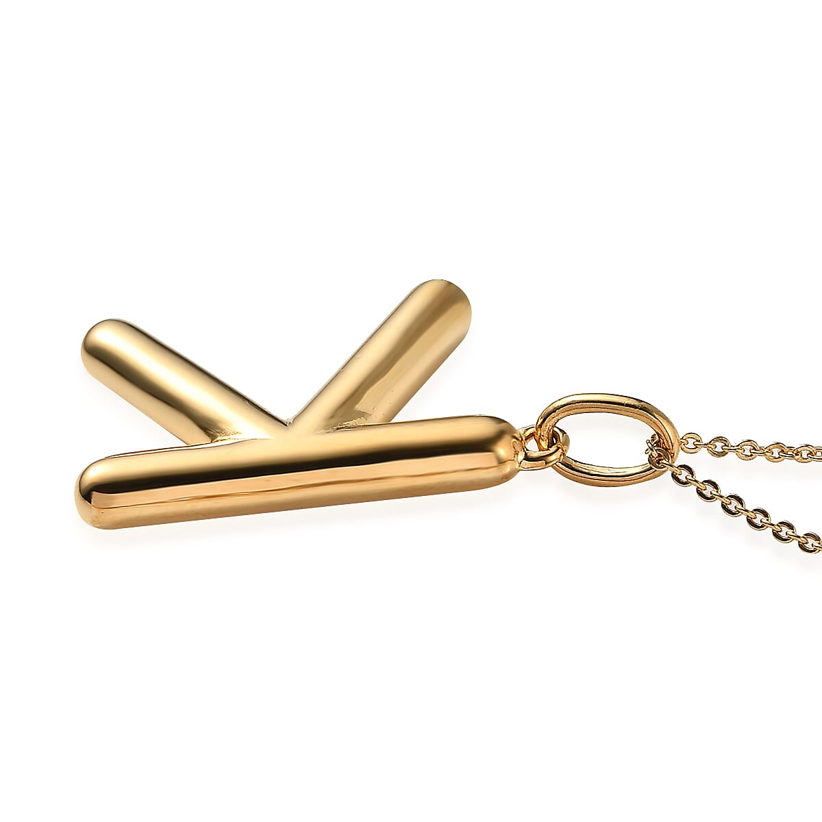 Buy Vermeil YG Over Sterling Silver Initial K Pendant Necklace (20 ...