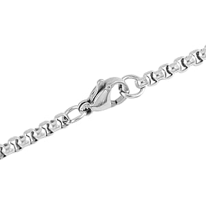 Austrian Crystal and Enameled Bear Pendant in Silvertone with Stainless Steel Necklace 28 Inche 