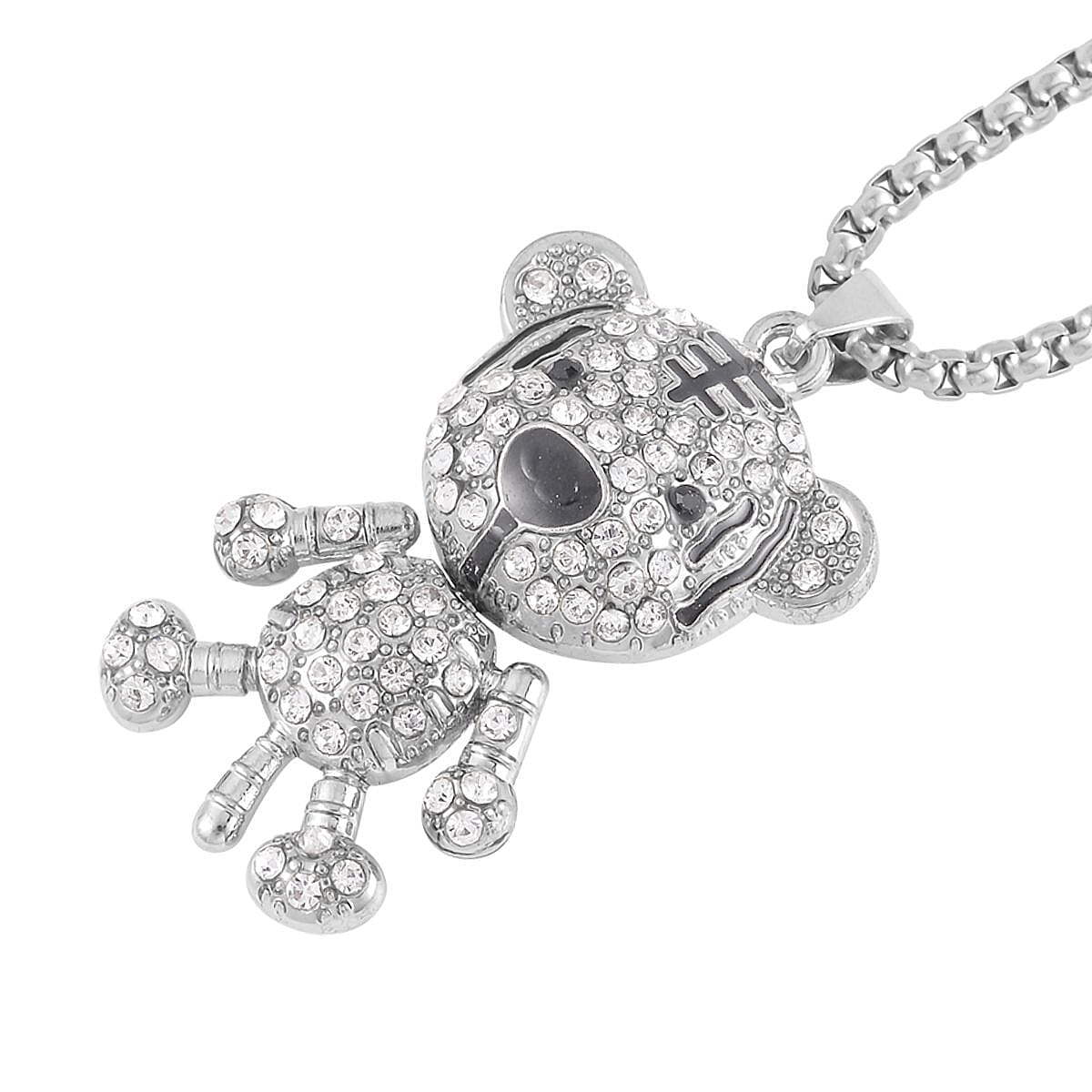 Black and White Austrian Crystal Necklace