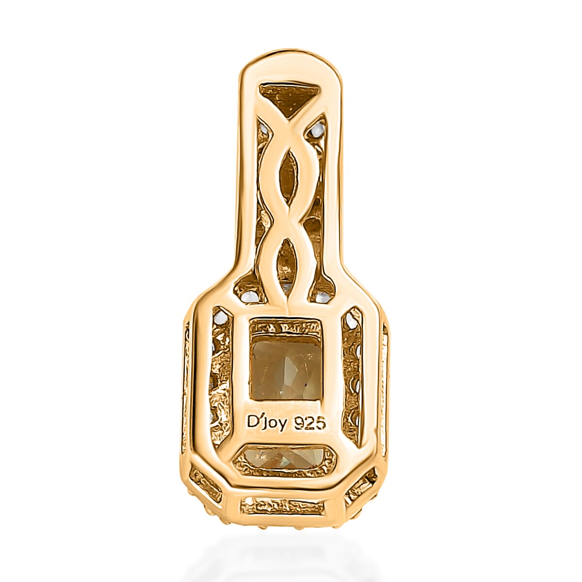 Turkizite and White Zircon Ring and Pendant in Vermeil Yellow Gold Over Sterling Silver 1.90 ctw image number 8