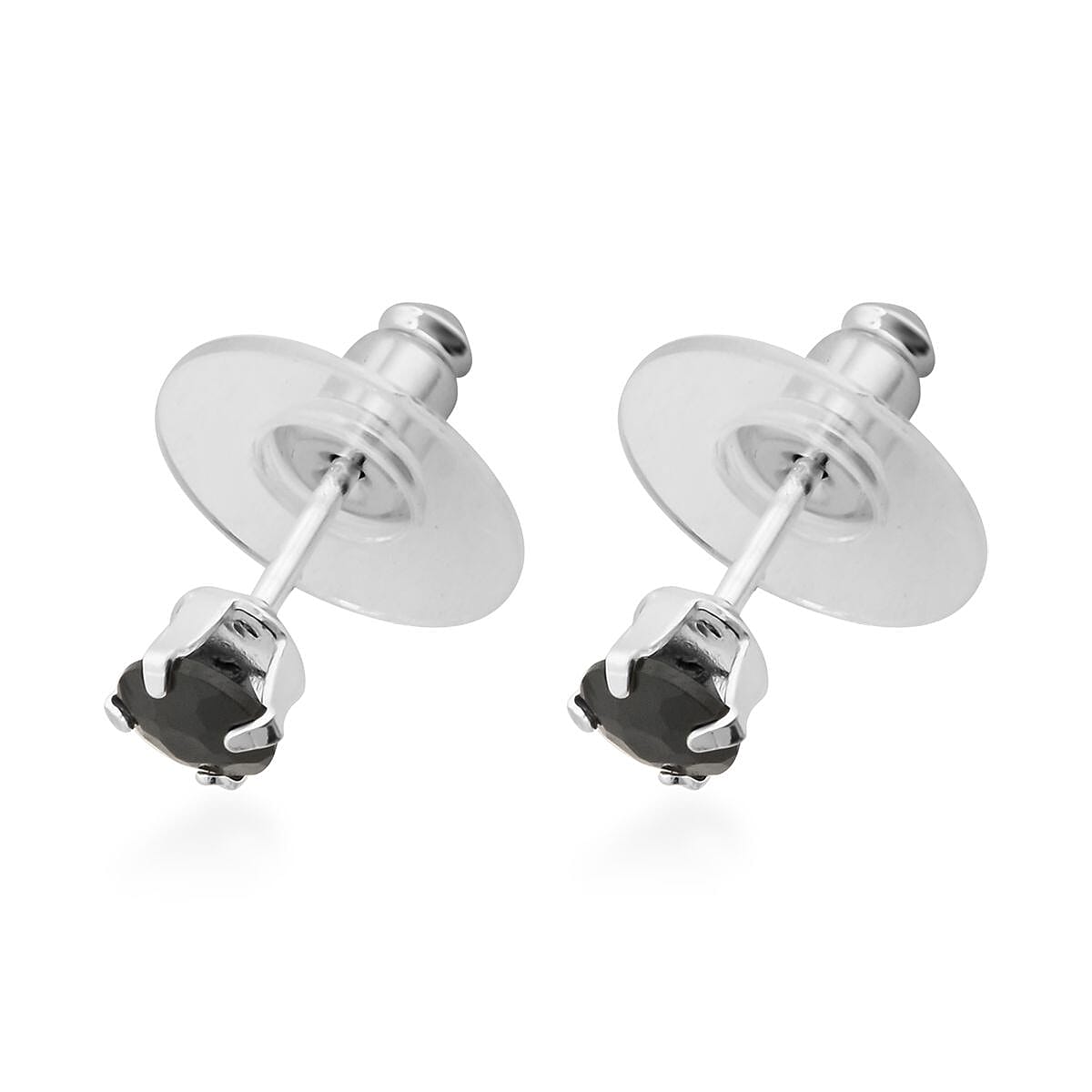 Set of 5 Smoky Quartz, Black Spinel, Rhodolite Garnet, White Topaz, and Pink Amethyst Earrings in Sterling Silver 4.80 ctw image number 2