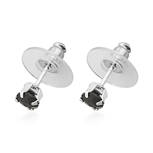 Set of 5 Smoky Quartz, Black Spinel, Rhodolite Garnet, White Topaz, and Pink Amethyst Earrings in Sterling Silver 4.80 ctw