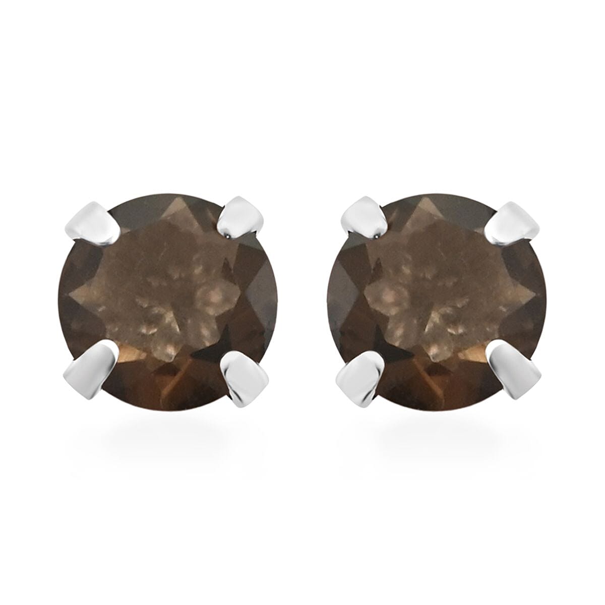Set of 5 Smoky Quartz, Black Spinel, Rhodolite Garnet, White Topaz, and Pink Amethyst Earrings in Sterling Silver 4.80 ctw