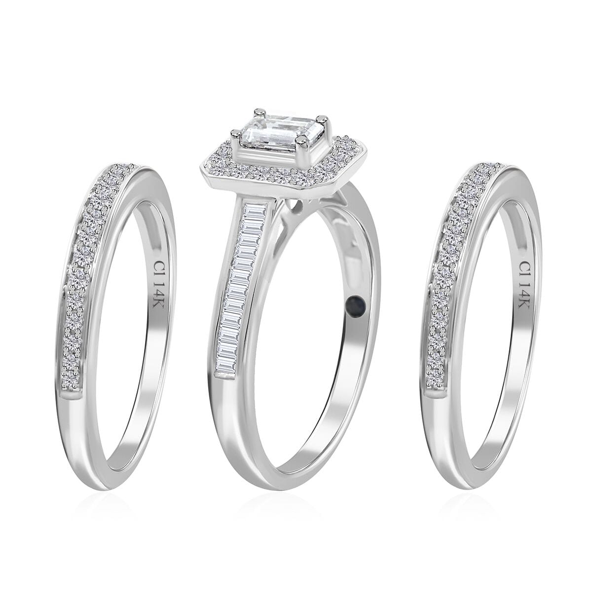 14K White Gold Diamond H SI2 Ring (Size 7.0) 7.50 Grams 1.00 ctw image number 3