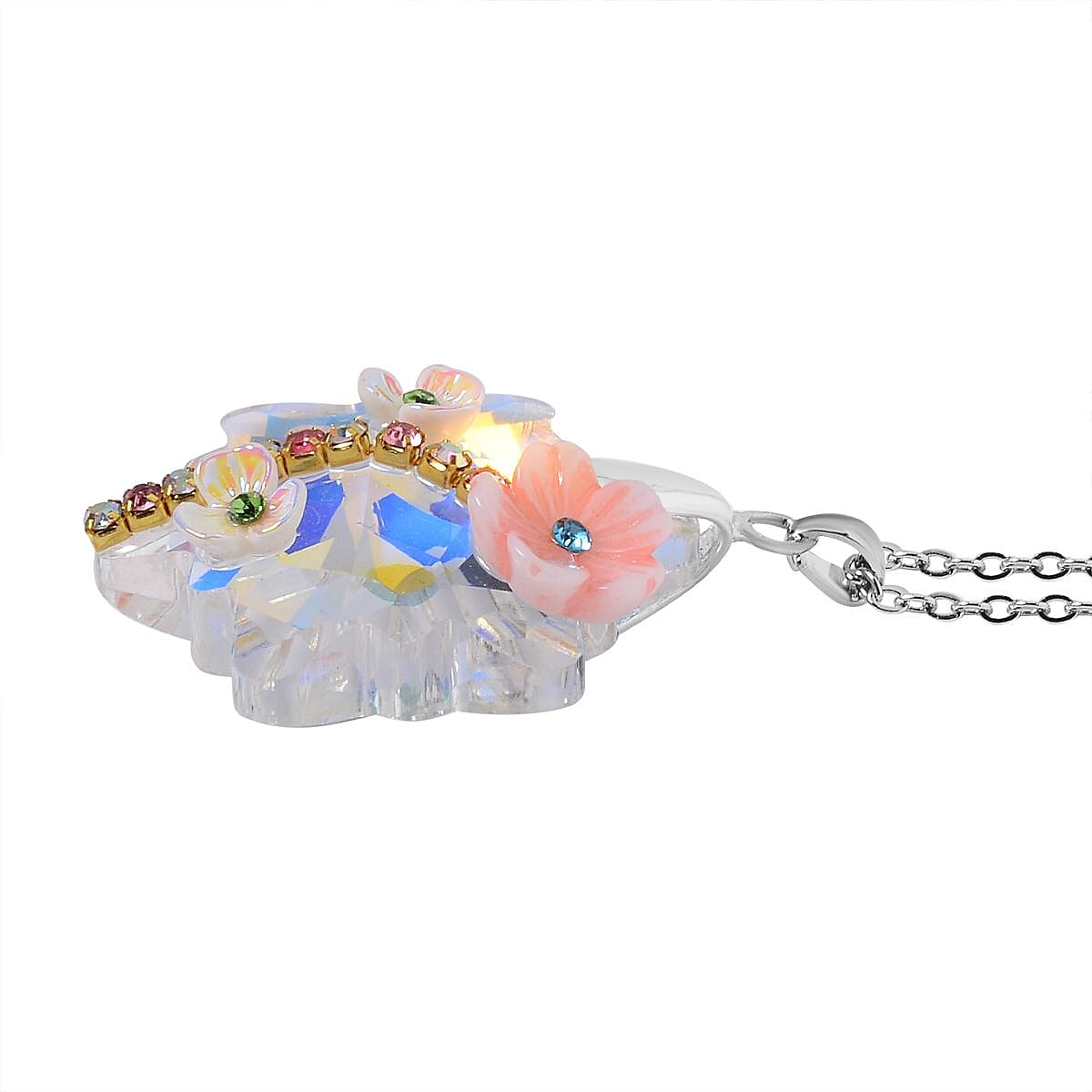 White Aurora Borealis Glass - Product card gallery slide 4 (10145020870939)