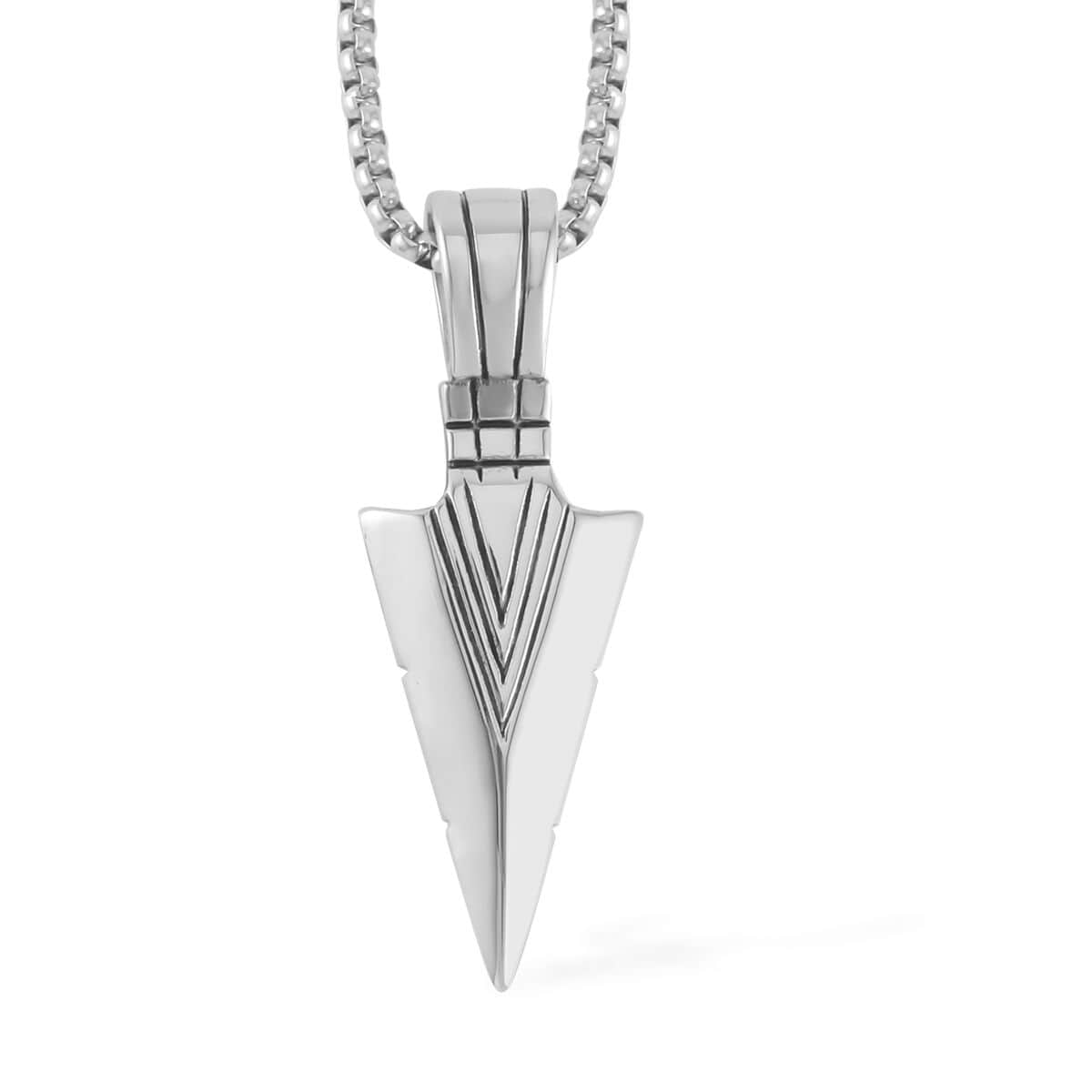 Sword Pendant Necklace 27.5 Inches in Stainless Steel image number 0