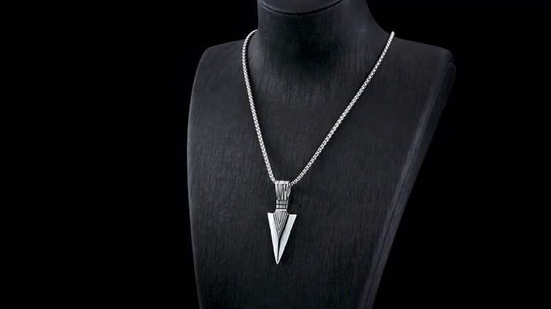 Cross Pendant Necklace 27.5 Inches in Stainless Steel