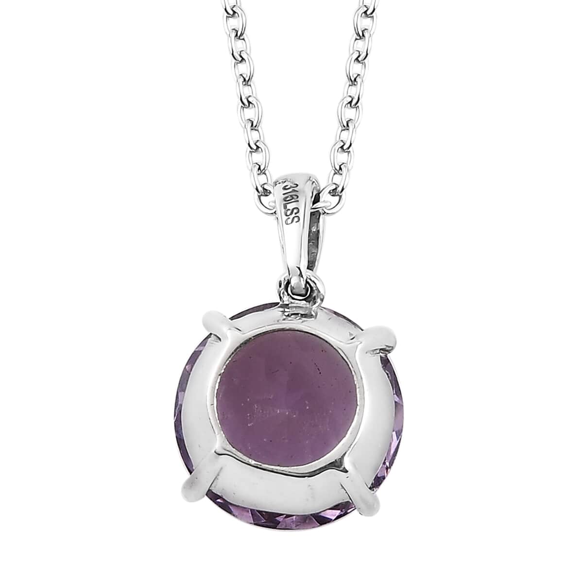 Buy AAA Rose De France Amethyst Solitaire Pendant Necklace 20 Inches in ...