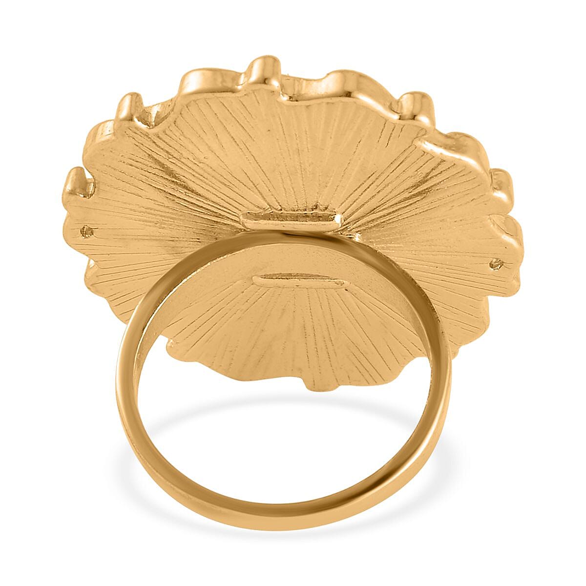 Golden Sunstone and Multi Gemstone Drop Earrings, Ring (Size 11.0) and Pendant in Goldtone with ION Plated YG Stainless Steel Necklace 20 Inches 16.00 ctw image number 4