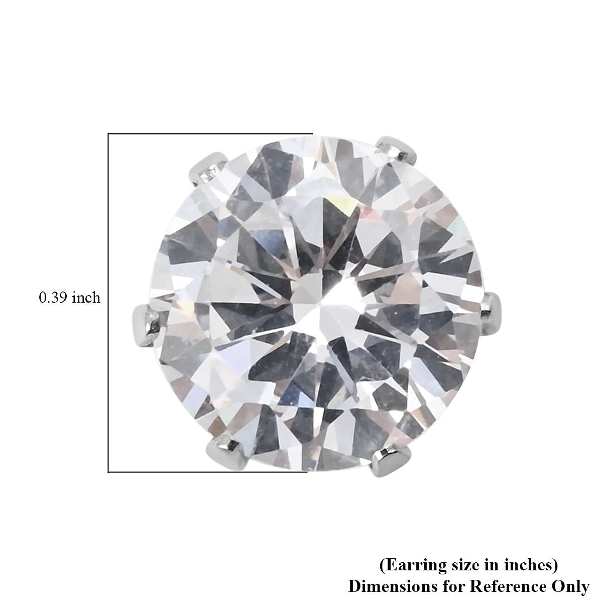 Galilea Rose Quartz, Simulated Diamond Set of 2 Stud Earrings in Stainless Steel 8.40 ctw | Tarnish-Free, Waterproof, Sweat Proof Jewelry image number 6