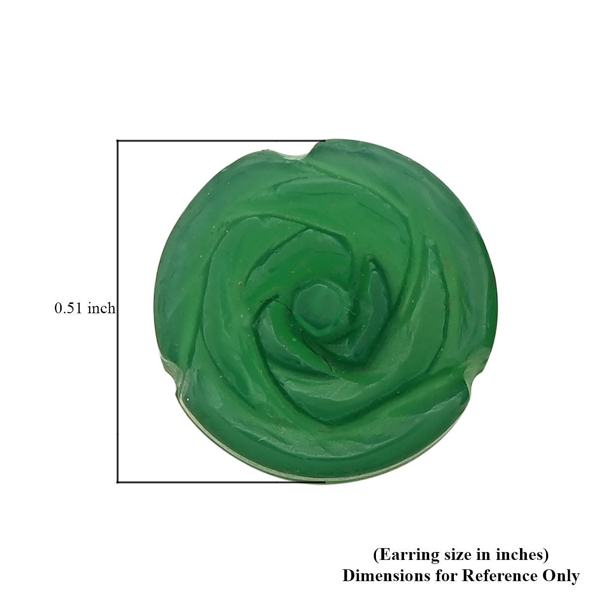 Green Onyx, Simulated Diamond Set of 2 Stud Earrings in Stainless Steel 8.40 ctw | Tarnish-Free, Waterproof, Sweat Proof Jewelry