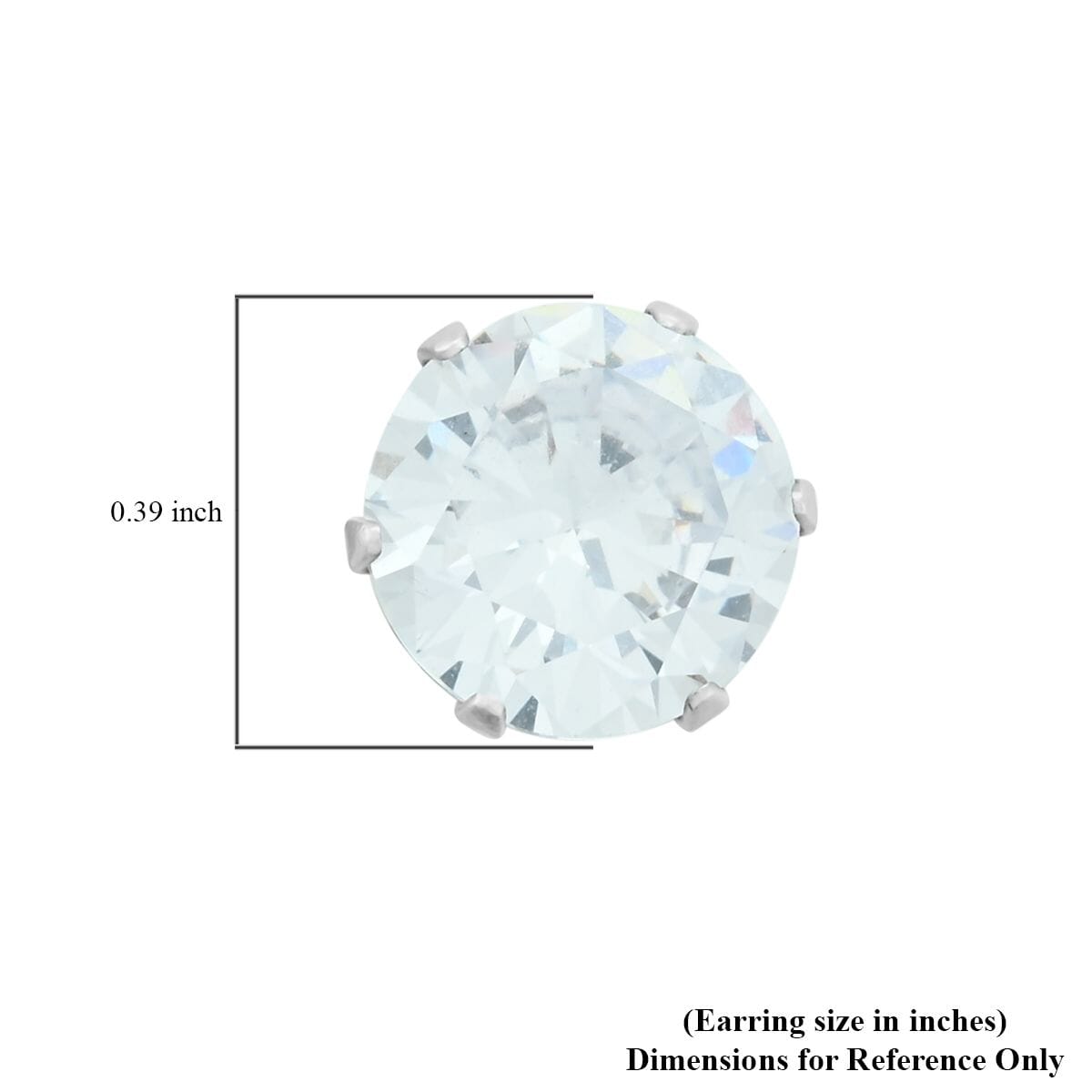 Green Aventurine, Simulated Diamond Set of 2 Stud Earrings in Stainless Steel 8.40 ctw | Tarnish-Free, Waterproof, Sweat Proof Jewelry image number 6