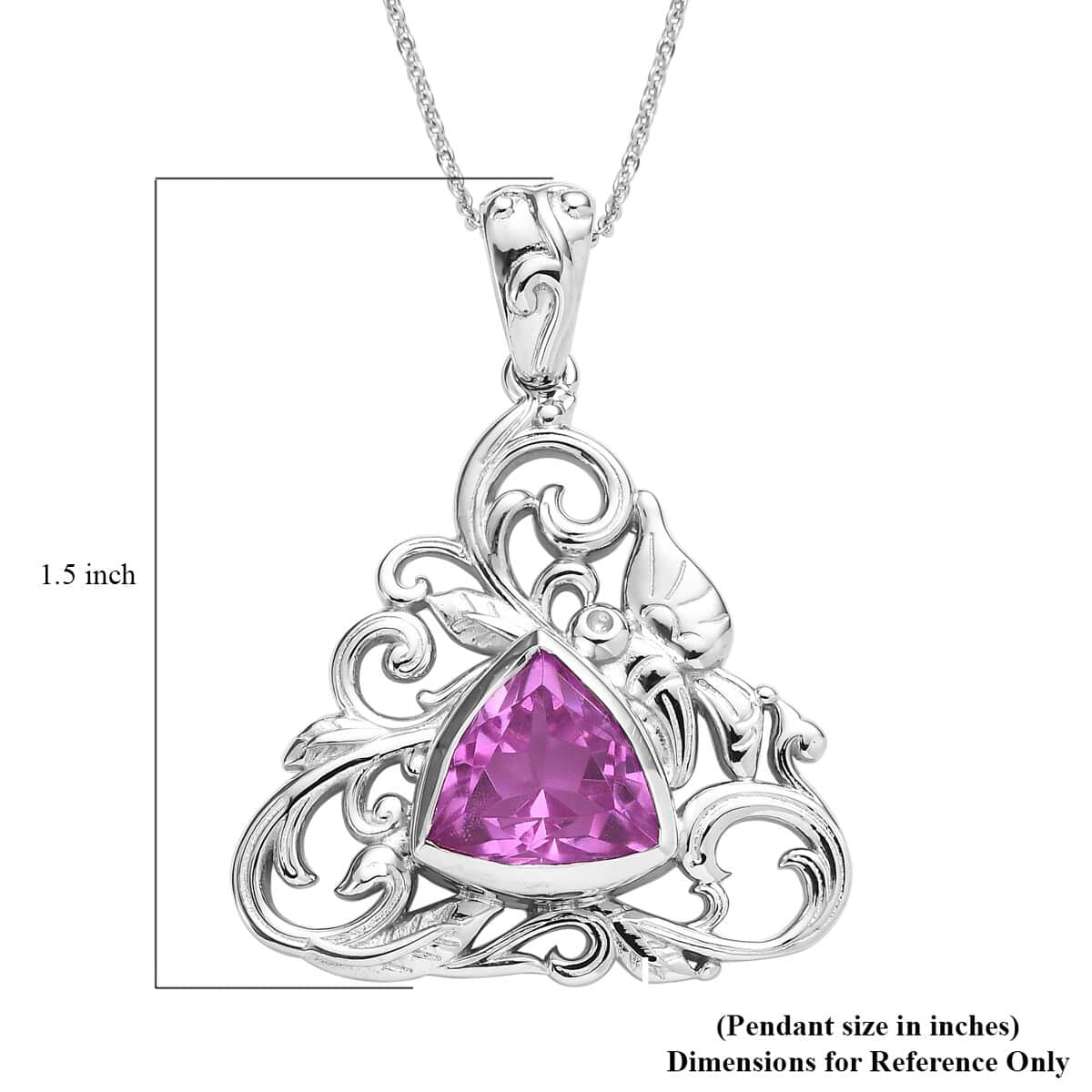 Patroke Quartz Pendant Necklace 20 Inches in Platinum Over Sterling Silver 4.60 ctw image number 6