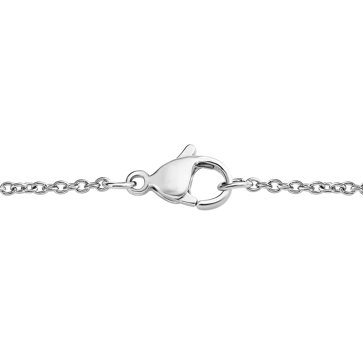 Mojave Orange Turquoise Pendant Necklace 20 Inches in Stainless Steel 17.15 ctw image number 5