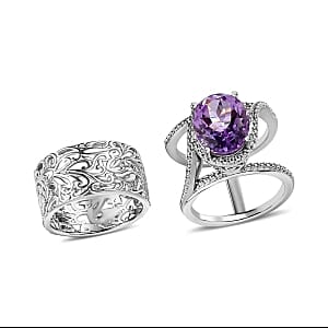 Rose De France Amethyst 4.69 ctw Ring in Goldtone (Size 9)