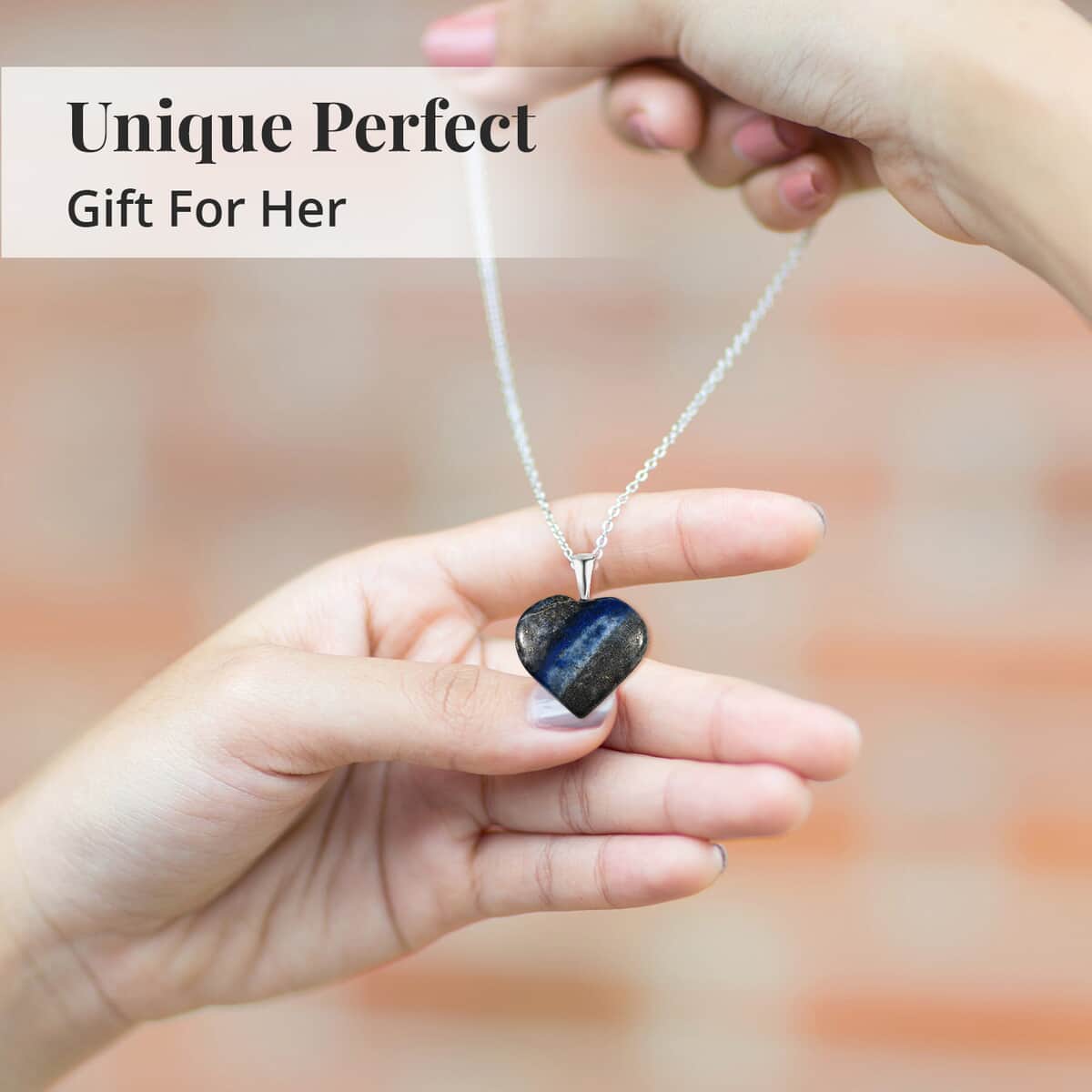 Karis Lapis Lazuli Heart Pendant in Platinum Bond with Stainless Steel Necklace 20 Inches 54.65 ctw image number 5