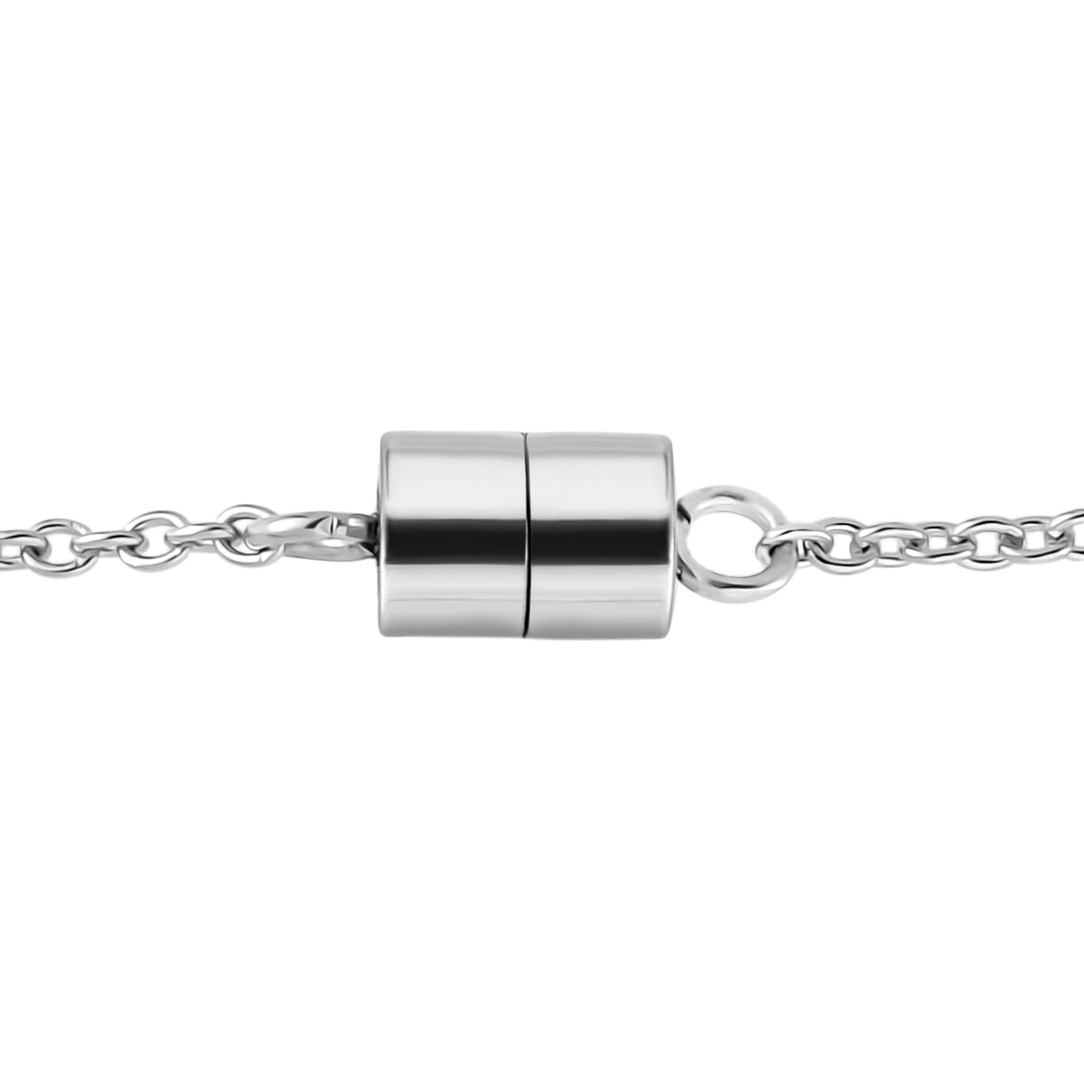 Mojave Blue Turquoise Halo Pendant Necklace 20 Inches in Stainless Steel 33.60 ctw image number 5