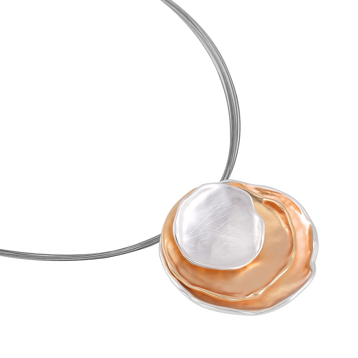 Set of 2 Freshwater Pearl, White Zirocn Earrings and Necklace (18-20 Inches) in Twotone image number 3