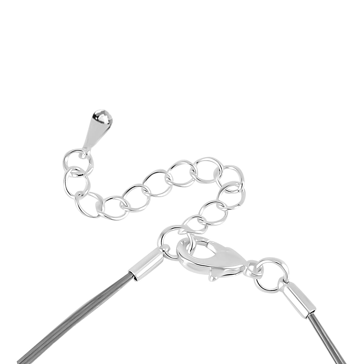 Set of 2 Freshwater Pearl, White Zirocn Earrings and Necklace (18-20 Inches) in Twotone image number 5