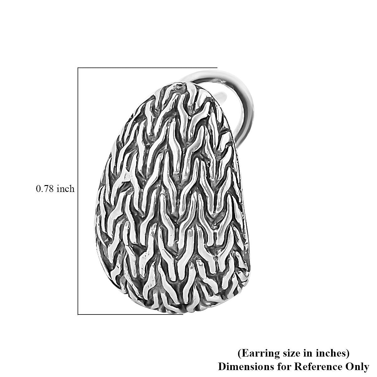 Bali Legacy Sterling Silver Tulang Naga Texture Ring (Size 5) and Earrings 22.40 Grams