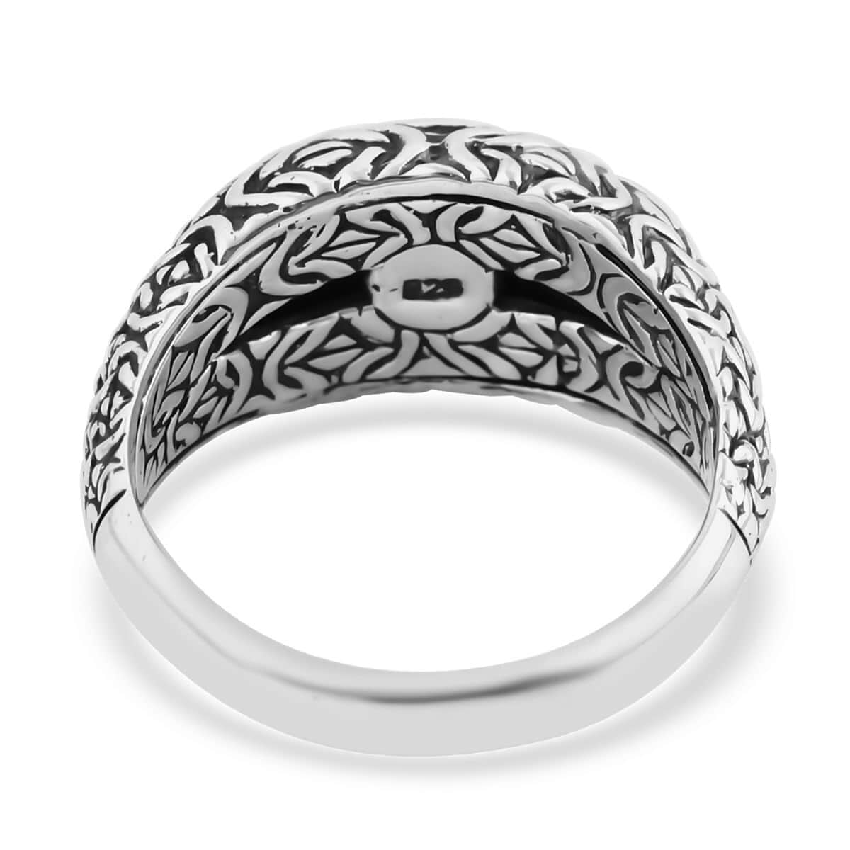 Bali Legacy Borobudur Texture Ring (Size 6) and Earrings in Sterling Silver 22.40 Grams image number 3