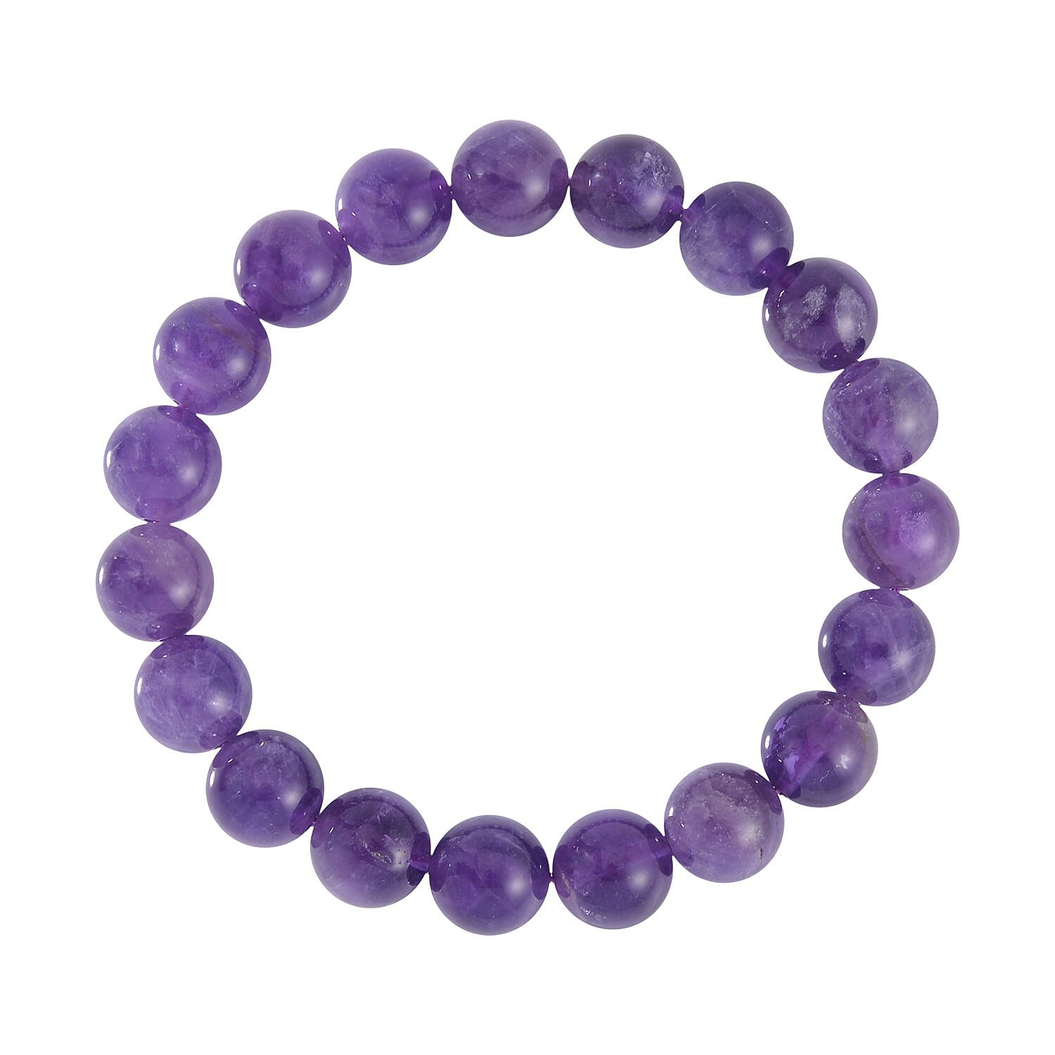 Amethyst Beaded Stretch Bracelet, Earrings and Necklace 18 Inches in Rhodium Over Sterling Silver 200.50 ctw