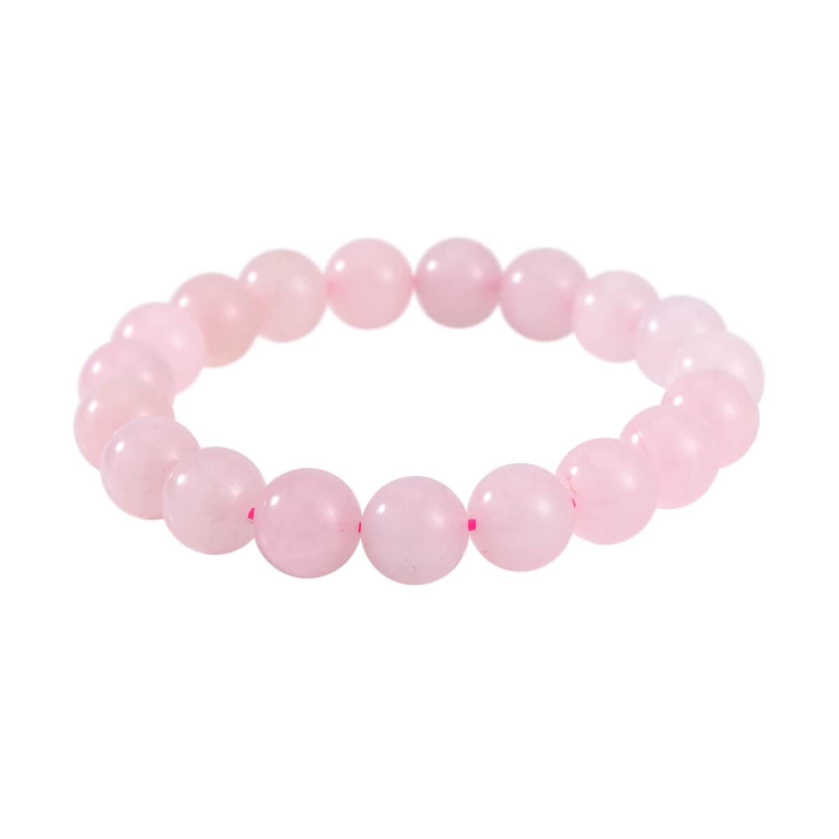 Galilea Rose Quartz Beaded Stretch Bracelet, Earrings and Necklace 18 Inches in Rhodium Over Sterling Silver 200.50 ctw image number 5