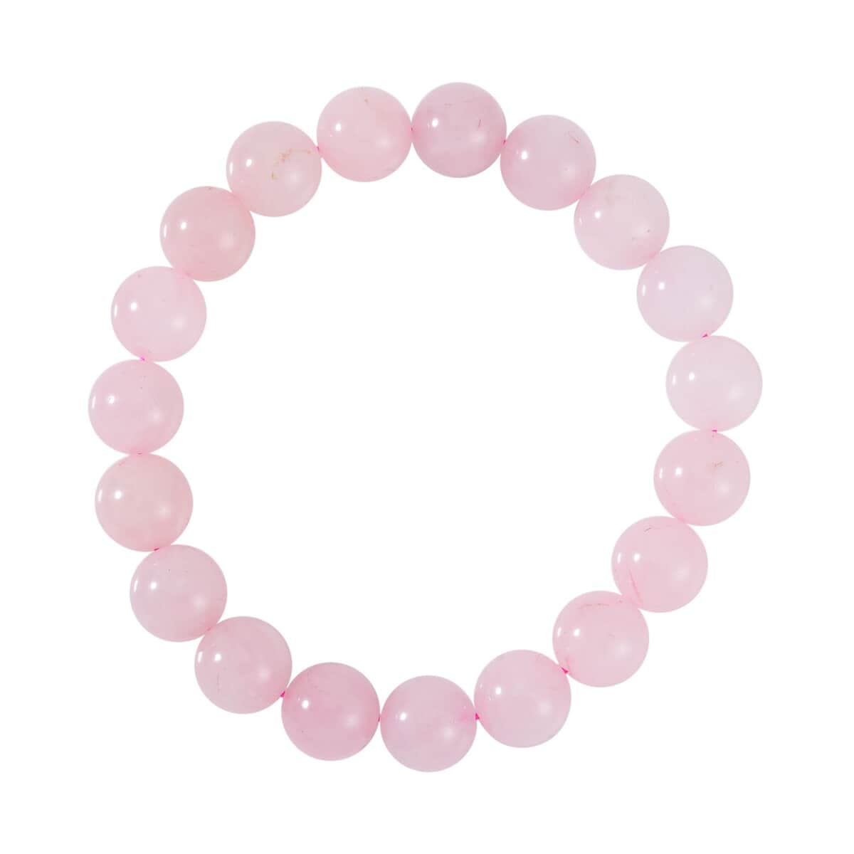 Galilea Rose Quartz Beaded Stretch Bracelet, Earrings and Necklace 18 Inches in Rhodium Over Sterling Silver 200.50 ctw image number 6