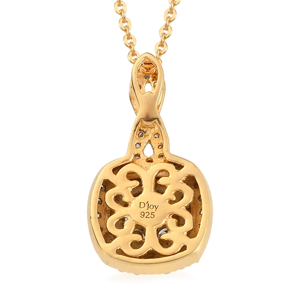 Luxuriant Lab Grown Diamond G-H SI Pendant Necklace 20 Inches in Vermeil Yellow Gold Over Sterling Silver 0.50 ctw image number 4