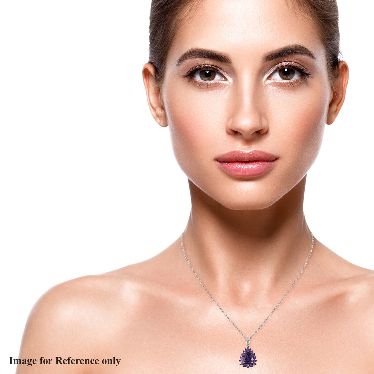 Premium Moroccan Amethyst and Multi Gemstone Pendant Necklace 20 Inches in Platinum Over Sterling Silver 7.50 ctw image number 2