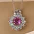 Patroke Quartz and Ethiopian Welo Opal Floral Pendant Necklace 20 Inches in Platinum Over Sterling Silver 3.50 ctw image number 1