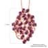 Orissa Rhodolite Garnet Floral Pendant Necklace 20 Inches in Vermeil Rose Gold Over Sterling Silver 6.90 ctw image number 6