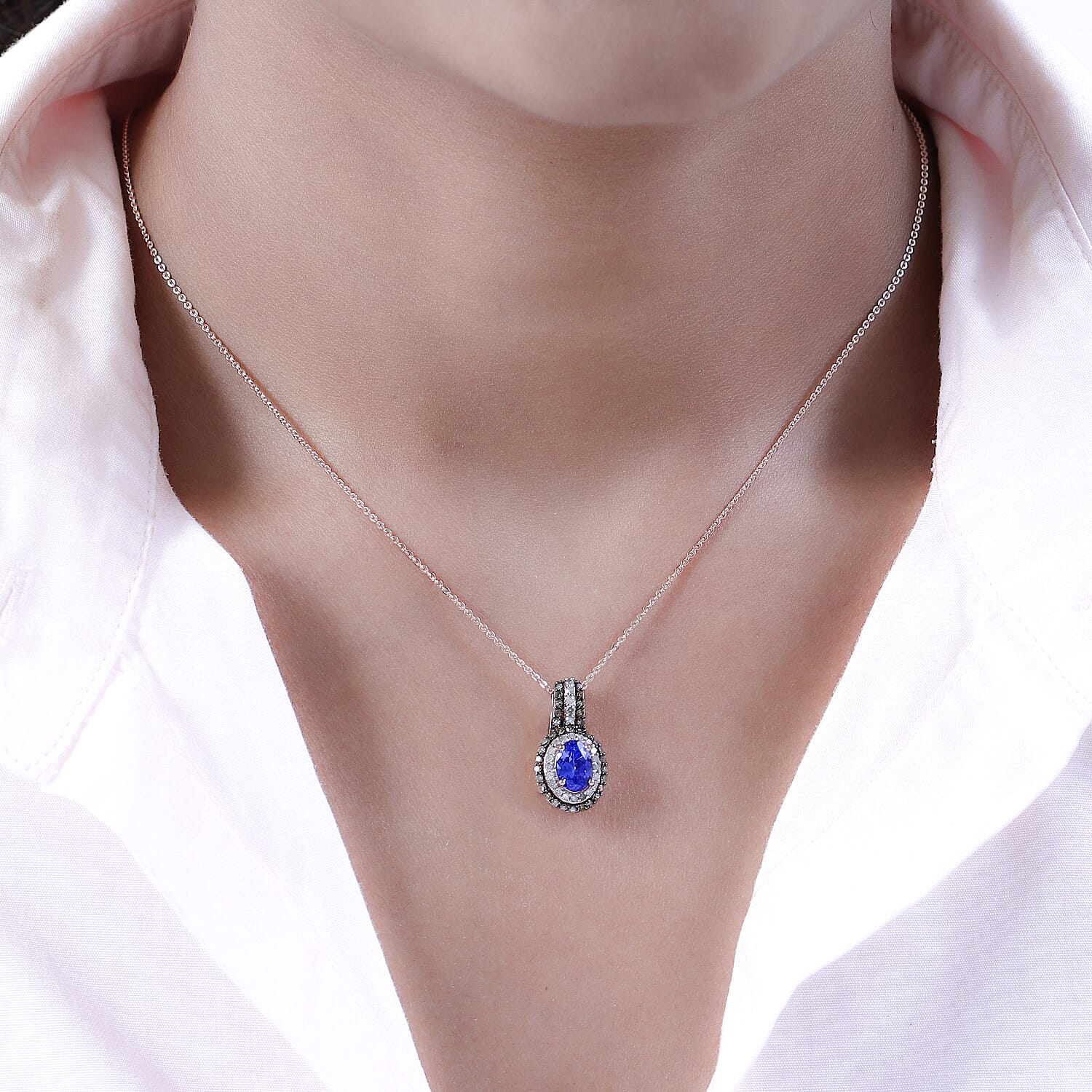 Tanzanite with Champagne Diamond - Product card gallery slide 3 (9431425417471)