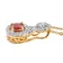 Premium Ouro Fino Rubellite and Natural White Zircon Infinity Pendant Necklace 20 Inches in Vermeil Yellow Gold Over Sterling Silver 0.40 ctw image number 3