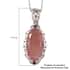 Natural Tanzanian Natronite and Orissa Rhodolite Garnet Pendant Necklace 20 Inches in Vermeil Rose Gold and Platinum Over Sterling Silver 6.00 ctw image number 6