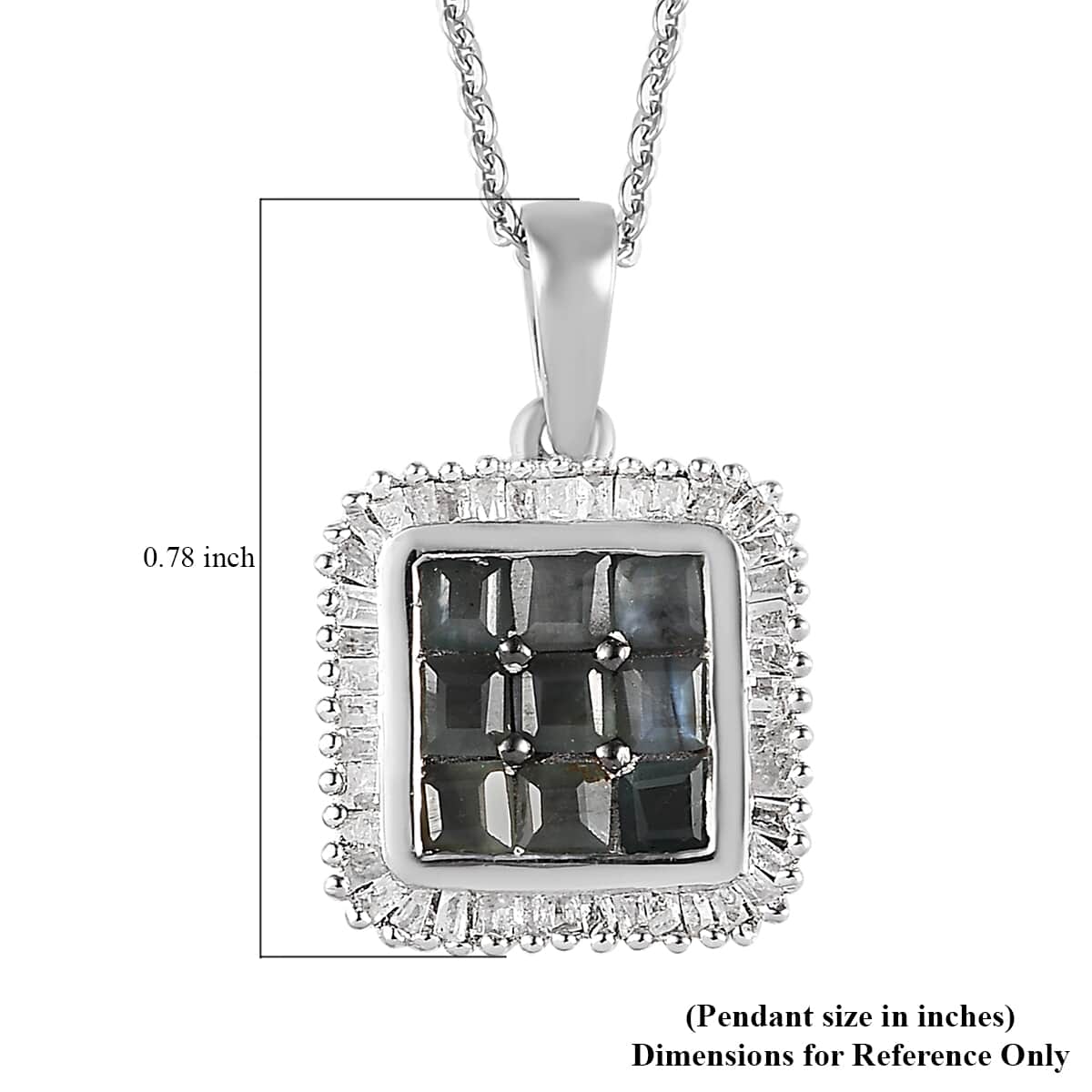 Narsipatnam Alexandrite, Diamond Floral Pendant Necklace (20 Inches) in Platinum Over Sterling Silver 1.10 ctw image number 5