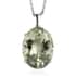 Montezuma Prasiolite Solitaire Pendant Necklace 20 Inches in Platinum Over Sterling Silver 15.00 ctw image number 0
